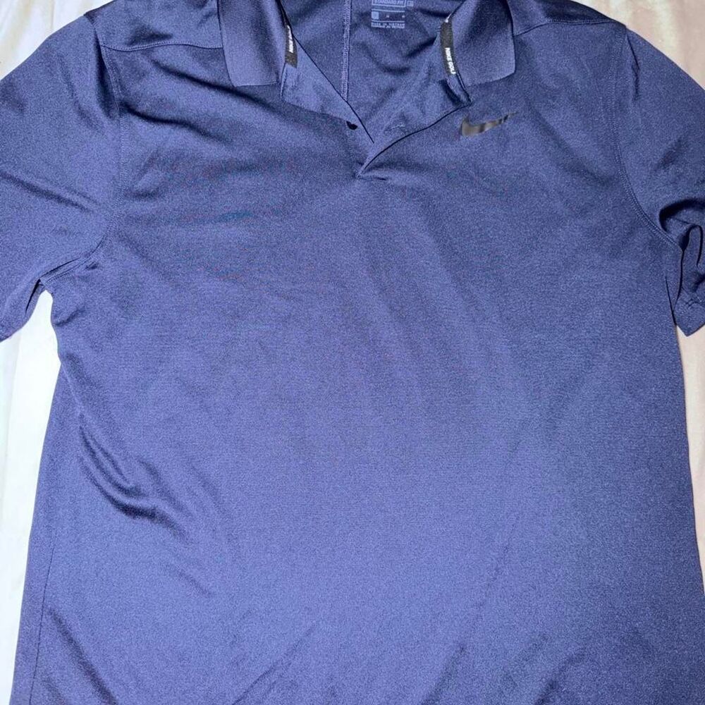 Nike Men's Navy and Blue Polo-shirts